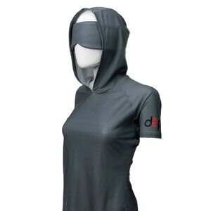 NWOT Women's Short Sleeve dep slepwear Sleep Mask Hoodie Size L